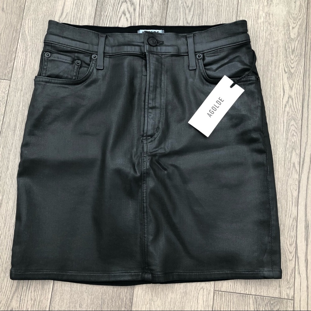 AGOLDE Lydia 5 Pocket Leatherette Skirt